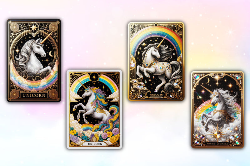 Crystal Unicorn Tarot Card Clipart Bundle 2 - CraftNest - Digital Crafting and Art