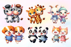 Funny Best Friend Animals Clipart Bundle 2 - CraftNest - Digital Crafting and Art