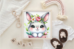 Easter Bunny In Pocket Clipart Bundle - CraftNest - Digital Crafting and Art