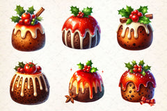 Christmas Pudding Clipart Bundle - CraftNest - Digital Crafting and Art