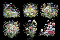 Wildflower Meadow Clipart Bundle 3 - CraftNest - Digital Crafting and Art