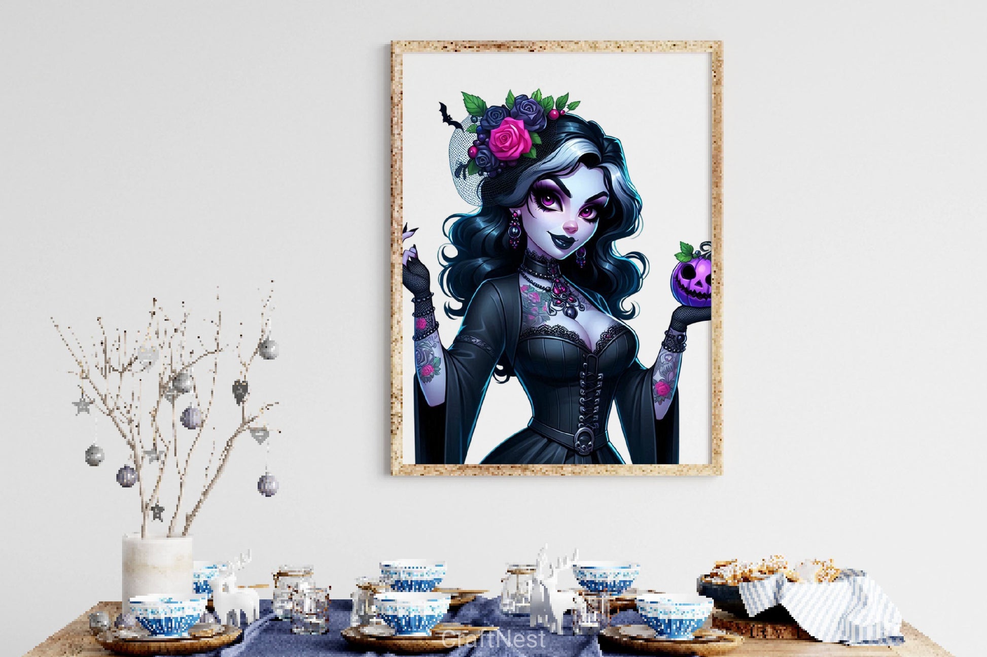 Vintage Pin Up Halloween Girl Clipart Bundle ,11 - CraftNest - Digital Crafting and Art