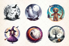 Scary Halloween Scene Clipart Bundle - CraftNest - Digital Crafting and Art