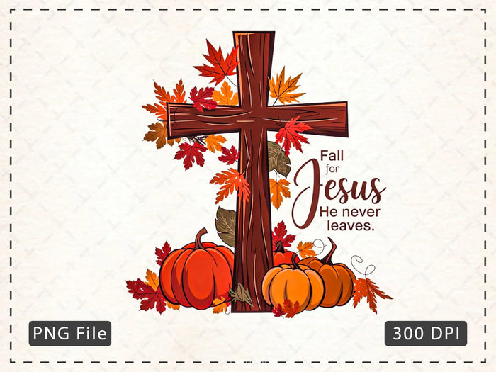 Faithful Fall Decor Cross With Pumpkins Clipart Bundle