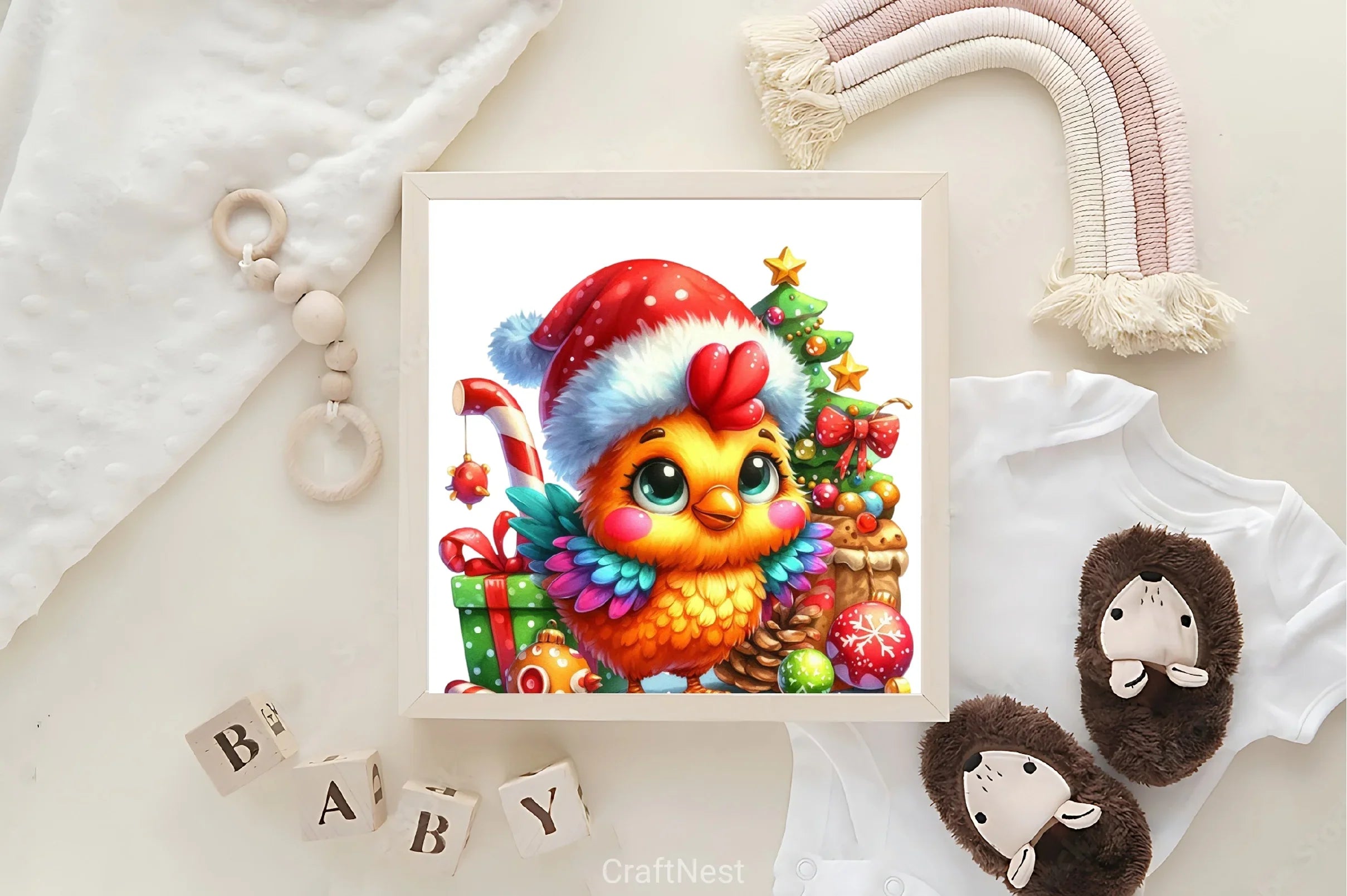 Cute Christmas Chicken Clipart Bundle 4 - CraftNest - Digital Crafting and Art
