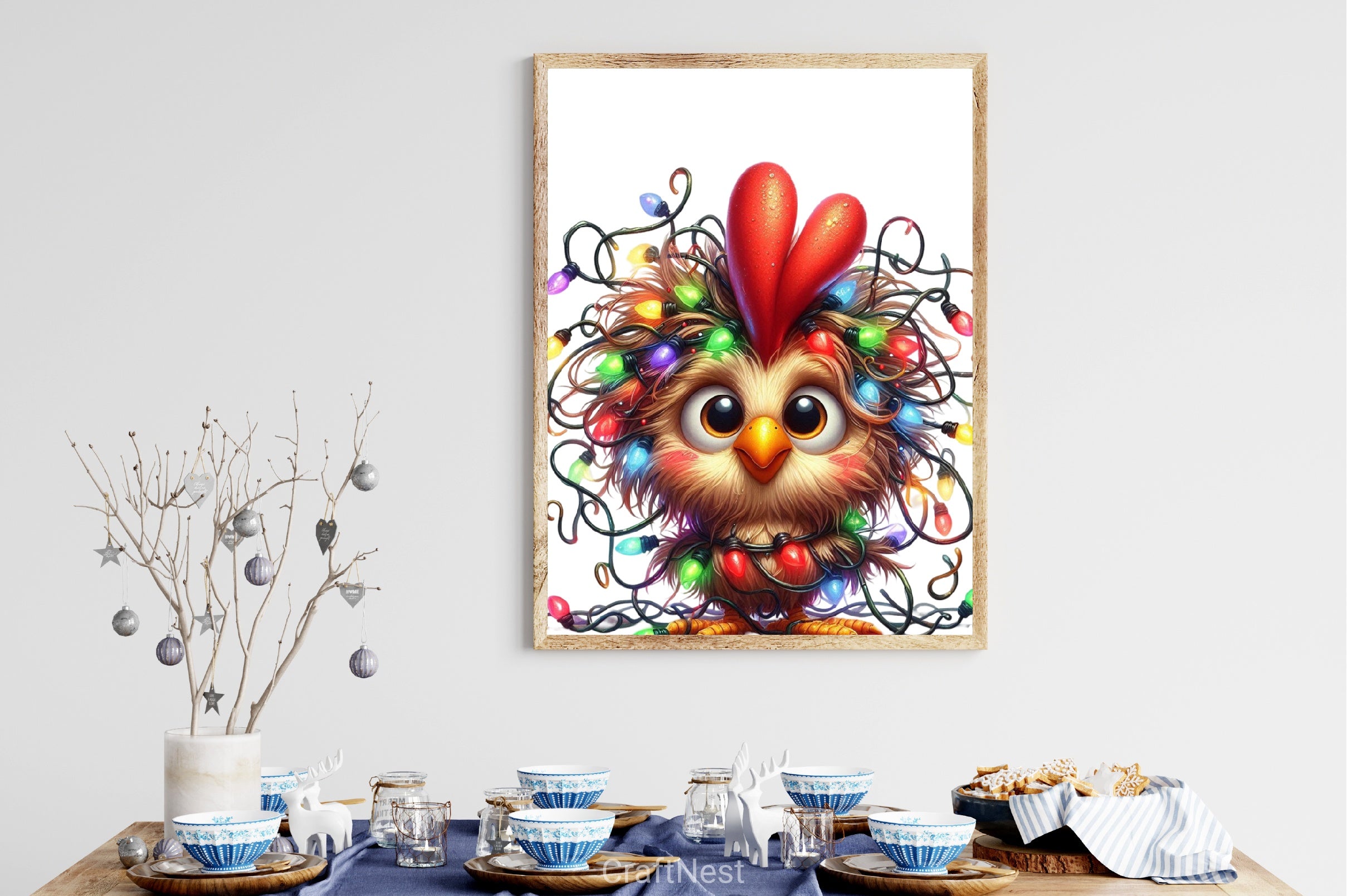 Christmas Rooster Clipart Bundle - CraftNest - Digital Crafting and Art