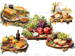 Autumn Picnics Clipart - CraftNest