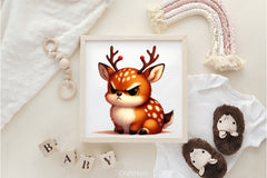 Funny Grumpy Deer Clipart Bundle - CraftNest - Digital Crafting and Art
