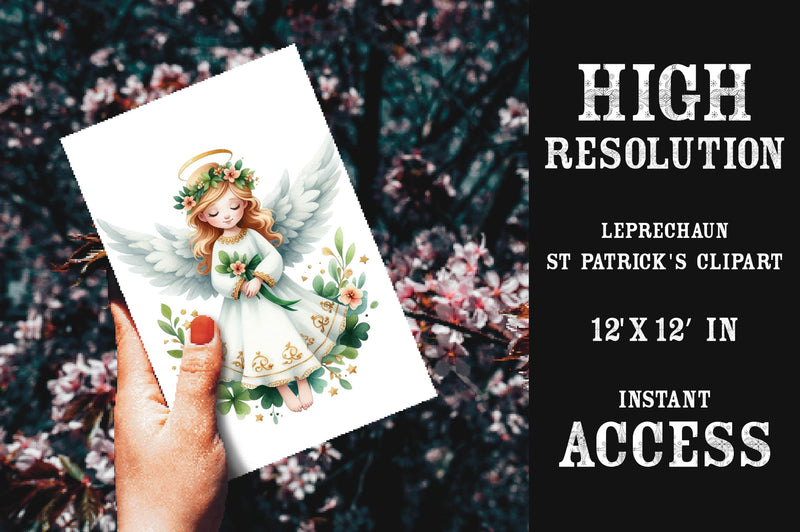 St Patrick'S Angels Illustration Clipart Bundle - CraftNest - Digital Crafting and Art