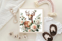 Deer with Roses Clipart Bundle - CraftNest - Digital Crafting and Art
