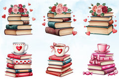 Retro Book Valentine Clipart Bundle - CraftNest - Digital Crafting and Art