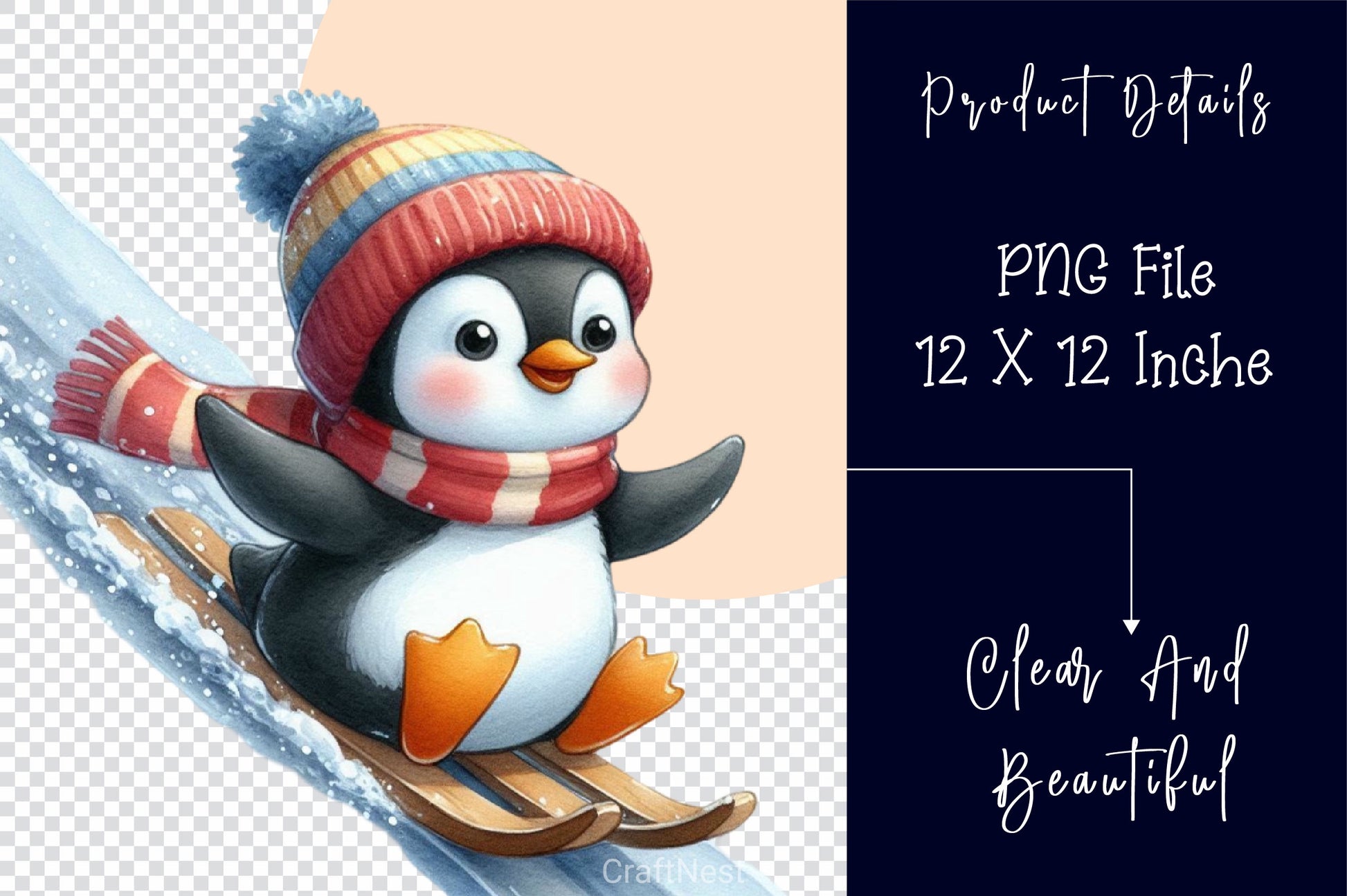 Ice Penguin Clipart Bundle 2 - CraftNest - Digital Crafting and Art