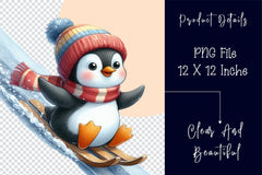 Ice Penguin Clipart Bundle 2 - CraftNest - Digital Crafting and Art