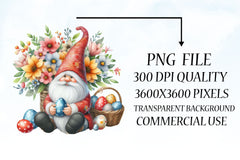 Easter Gnome Clipart Bundle 17 - CraftNest - Digital Crafting and Art