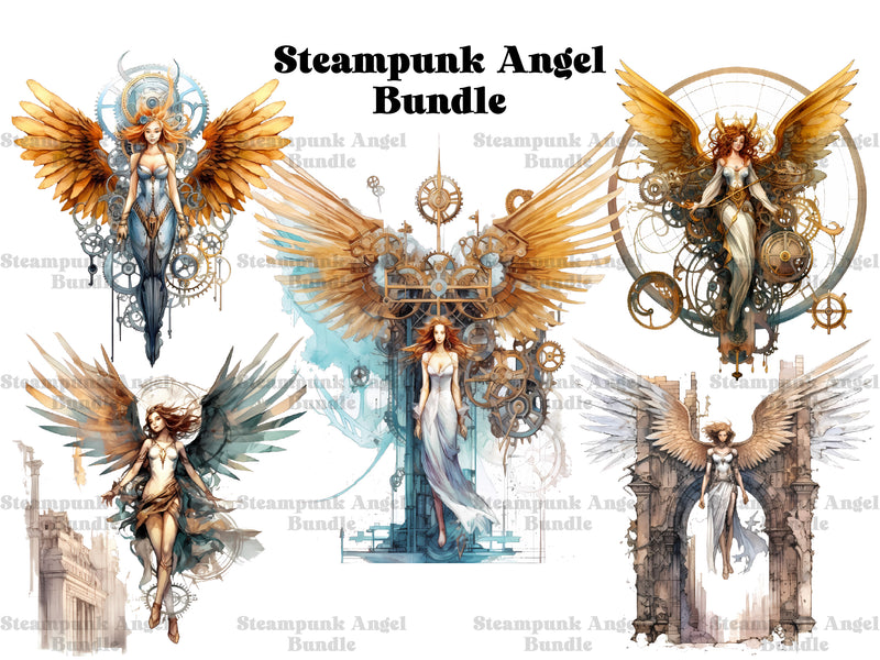 Steampunk Angel Clipart - CraftNest