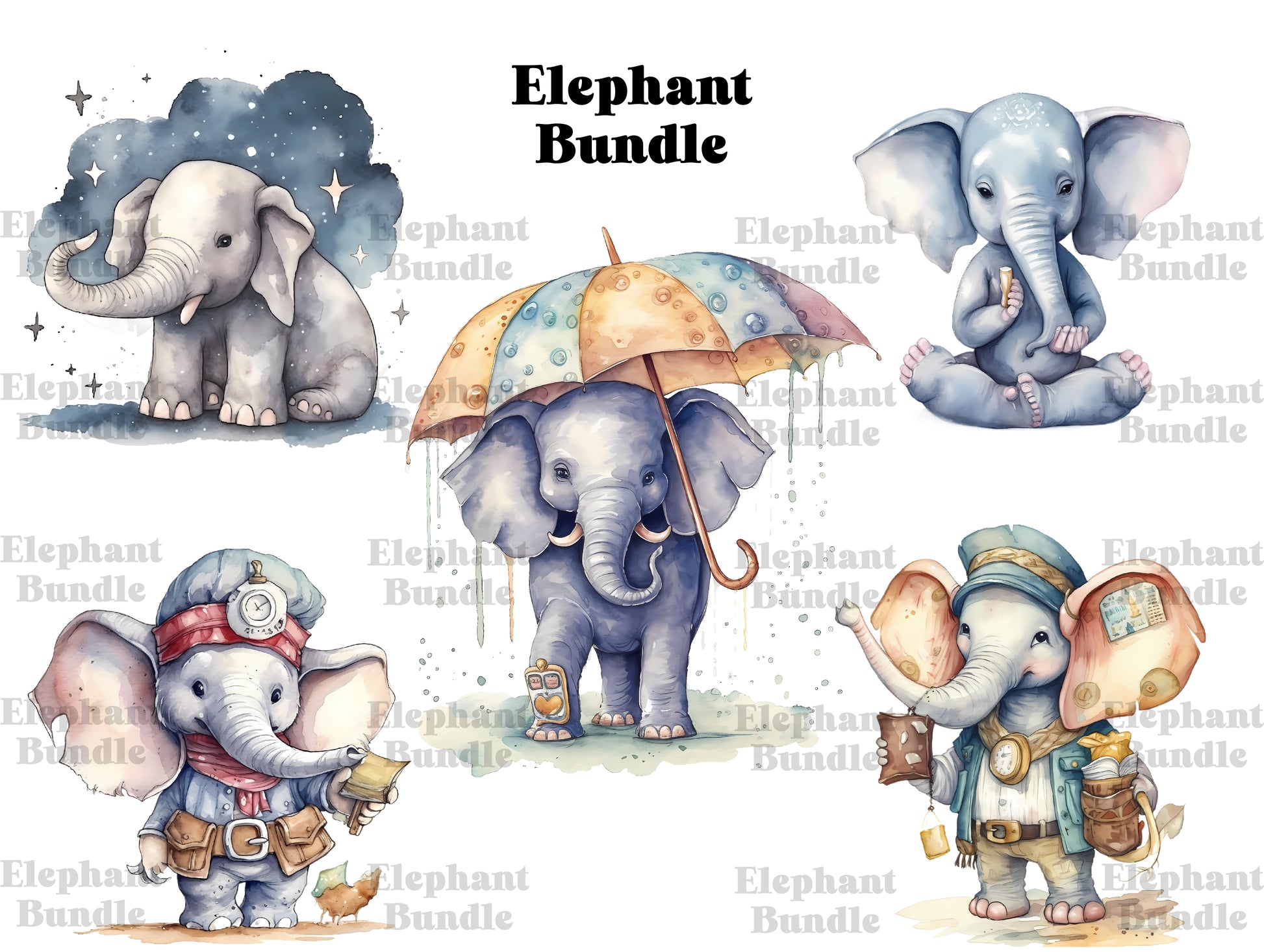 Elephant Clipart - CraftNest