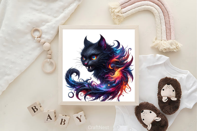 Dark Fairy Cat Clipart Bundle - CraftNest - Digital Crafting and Art