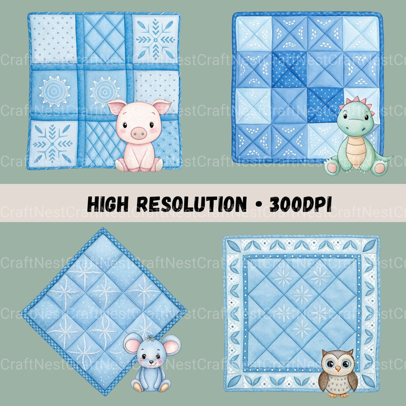 Quilt For Boys Clipart Bundle - CraftNest - Digital Crafting and Art