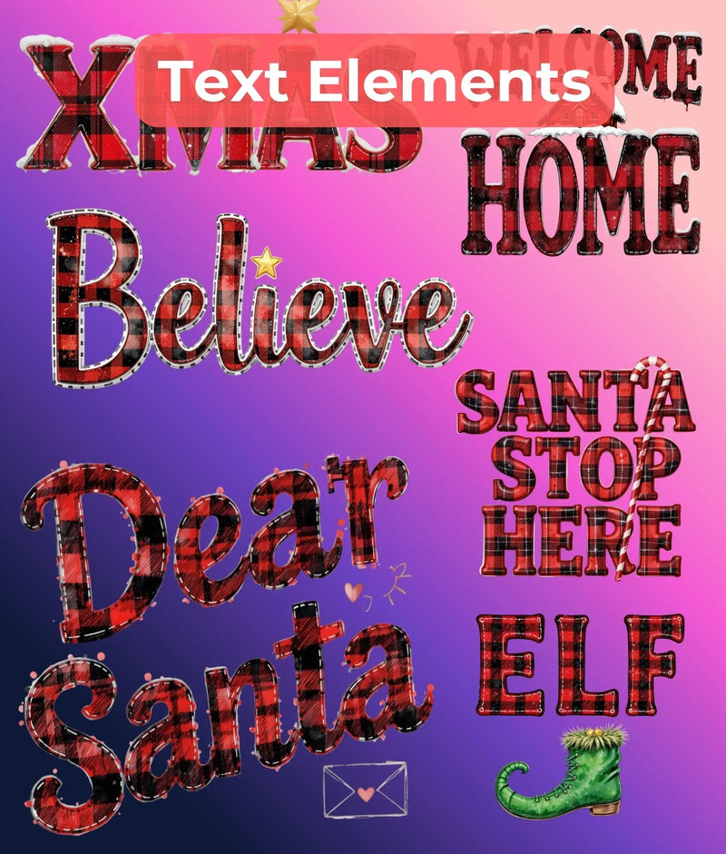 Christmas Flannel Clipart Bundle - CraftNest - Digital Crafting and Art