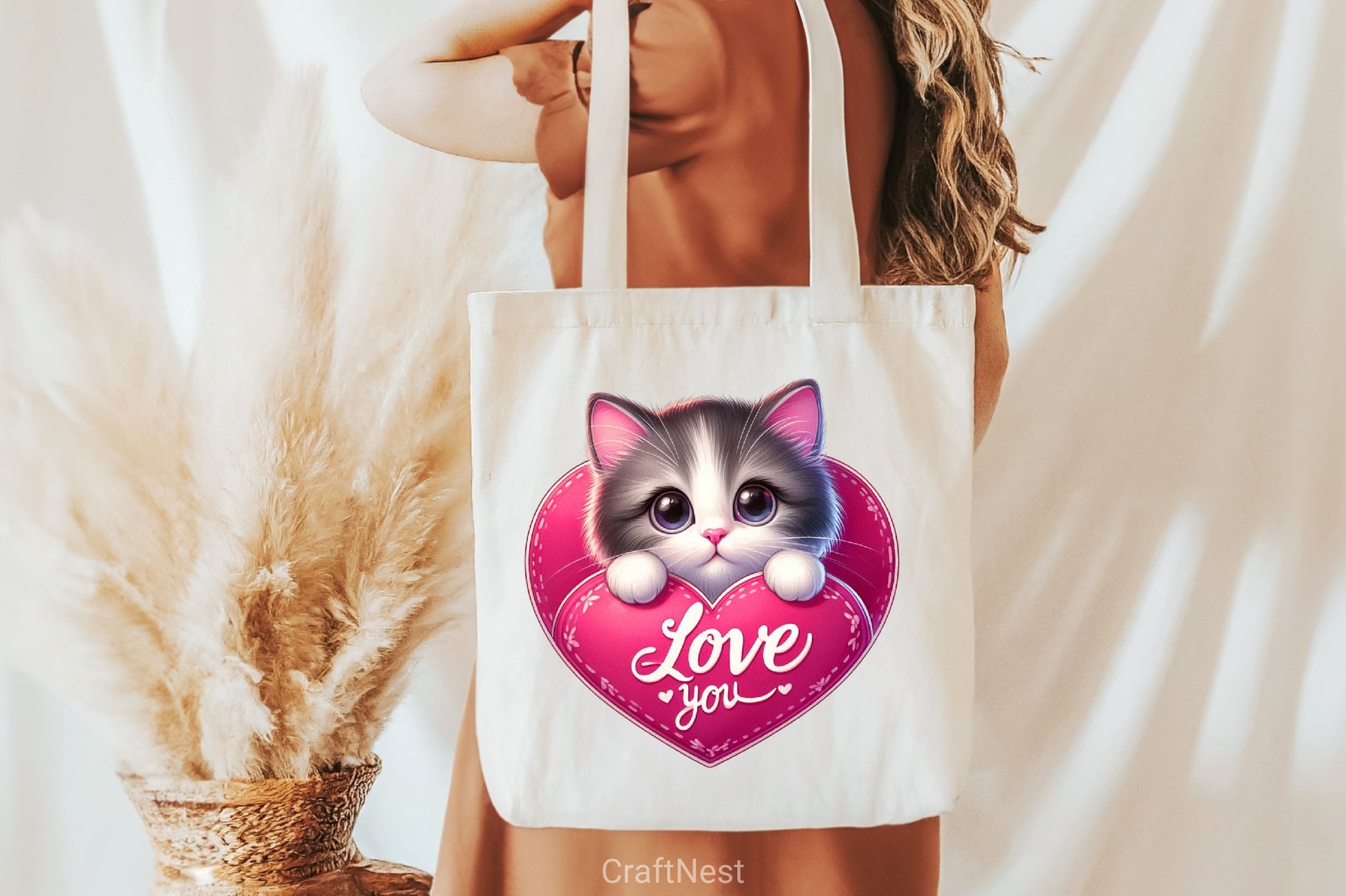 Love You Cat Valentine's Day Clipart Bundle 6 - CraftNest - Digital Crafting and Art