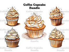 Coffee Cupcakes Clipart - CraftNest