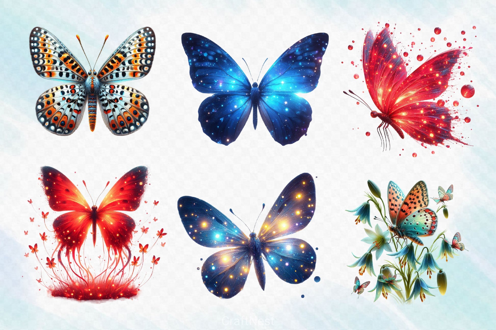 Butterfly Clipart Bundle 27 - CraftNest - Digital Crafting and Art