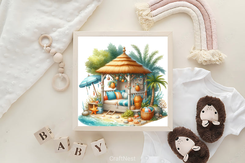 Tiki Hut Clipart Bundle - CraftNest - Digital Crafting and Art