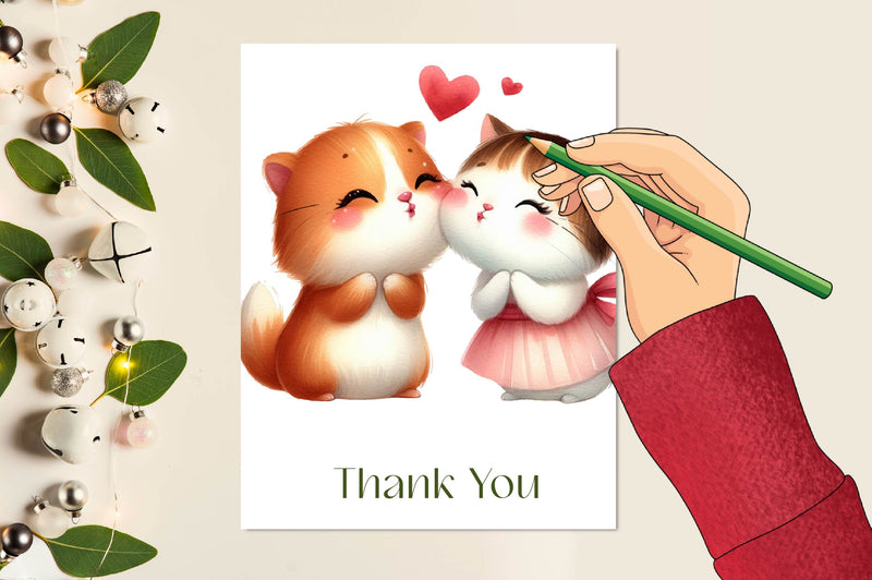 Cute Animal Kisses Clipart Bundle - CraftNest - Digital Crafting and Art