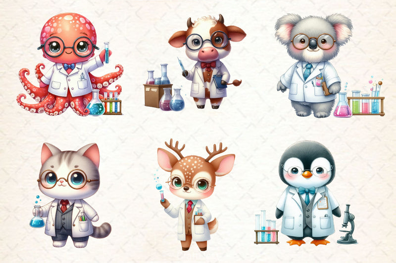 Nurse Animals Doctor Animals Clipart Bundle - CraftNest - Digital Crafting and Art