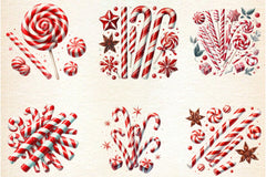 Candy Cane Clipart Bundle 2 - CraftNest - Digital Crafting and Art