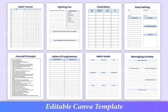 Mental Health Worksheets Collection - CraftNest - Digital Crafting and Art