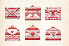 Valentine Crochet Envelopes Clipart Bundle 1 - CraftNest - Digital Crafting and Art