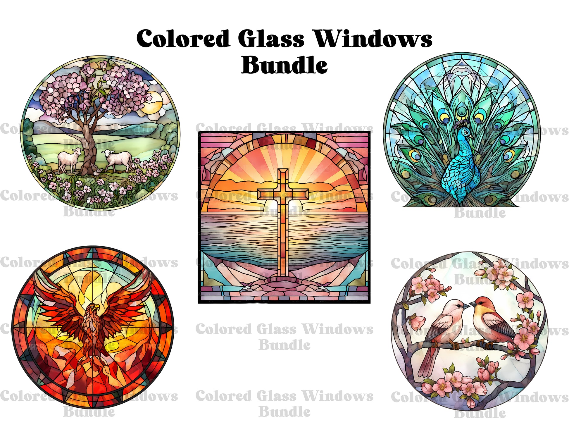 Colored Windows Clipart - CraftNest