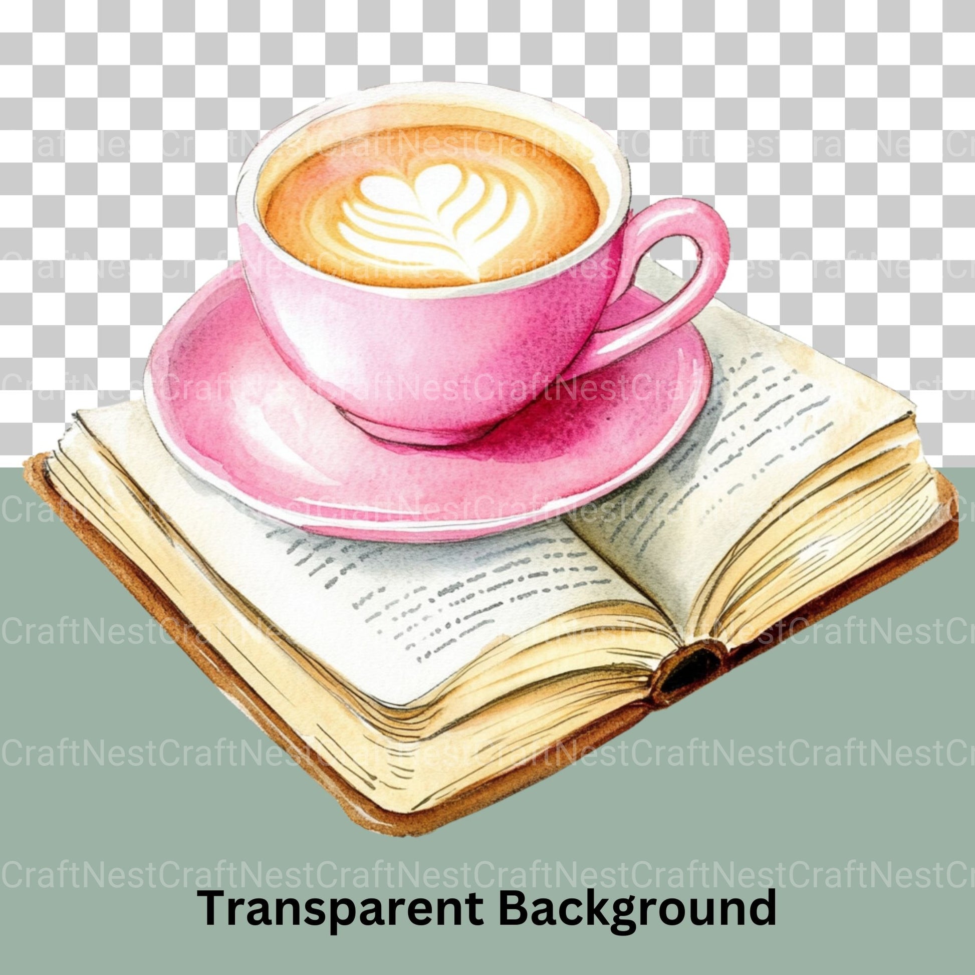 Coffee Pink Clipart Bundle - CraftNest - Digital Crafting and Art