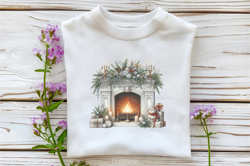 White Chic Christmas Clipart Bundle - CraftNest - Digital Crafting and Art