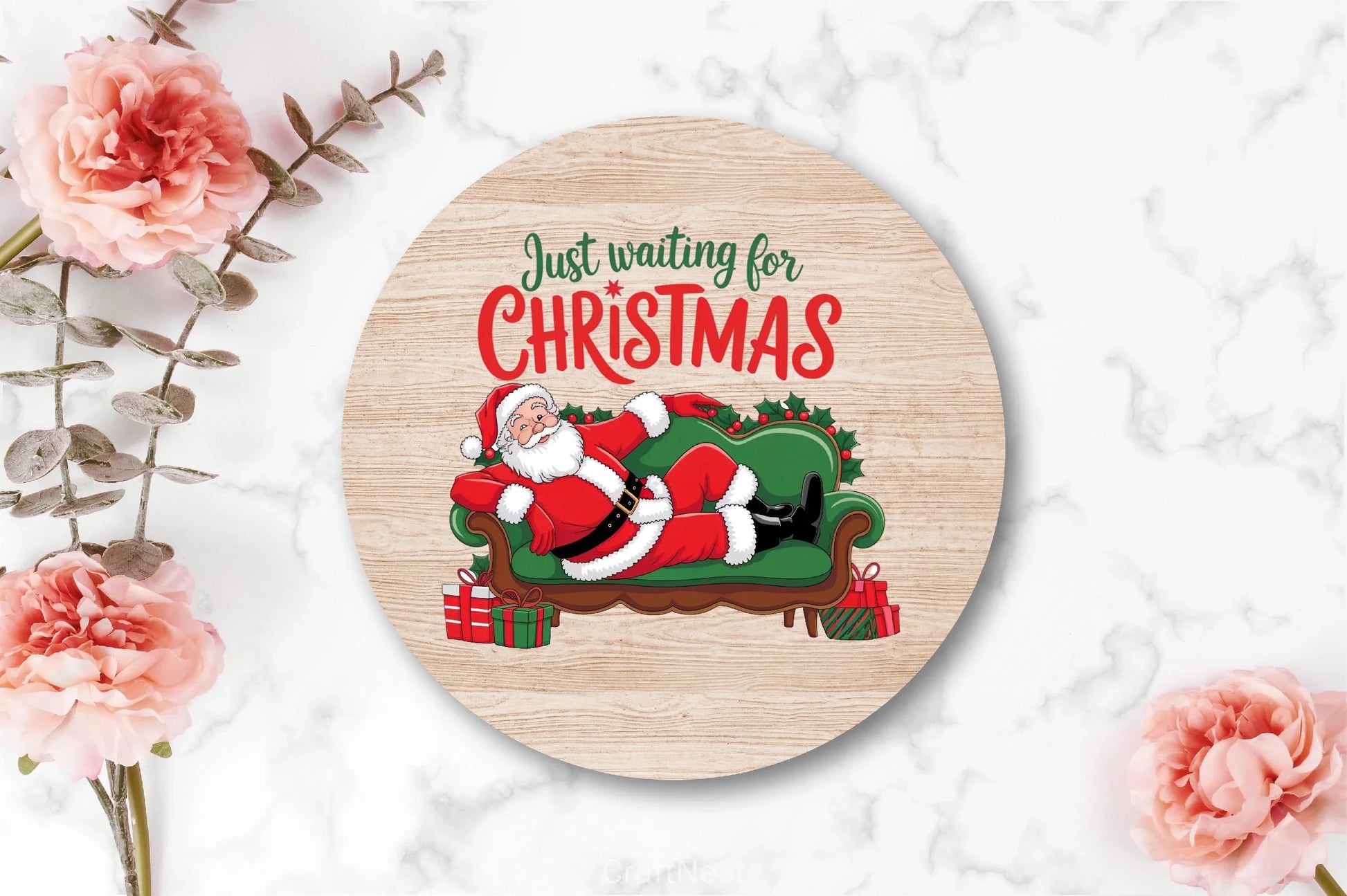 Just Waiting For Christmas Retro Pin Clipart Bundle - CraftNest - Digital Crafting and Art