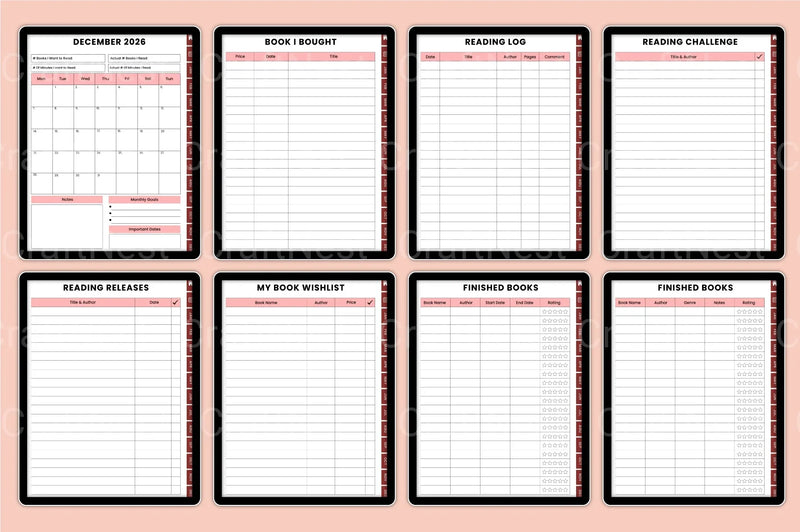 Reading Book Tracker Tool - CraftNest - Digital Crafting and Art