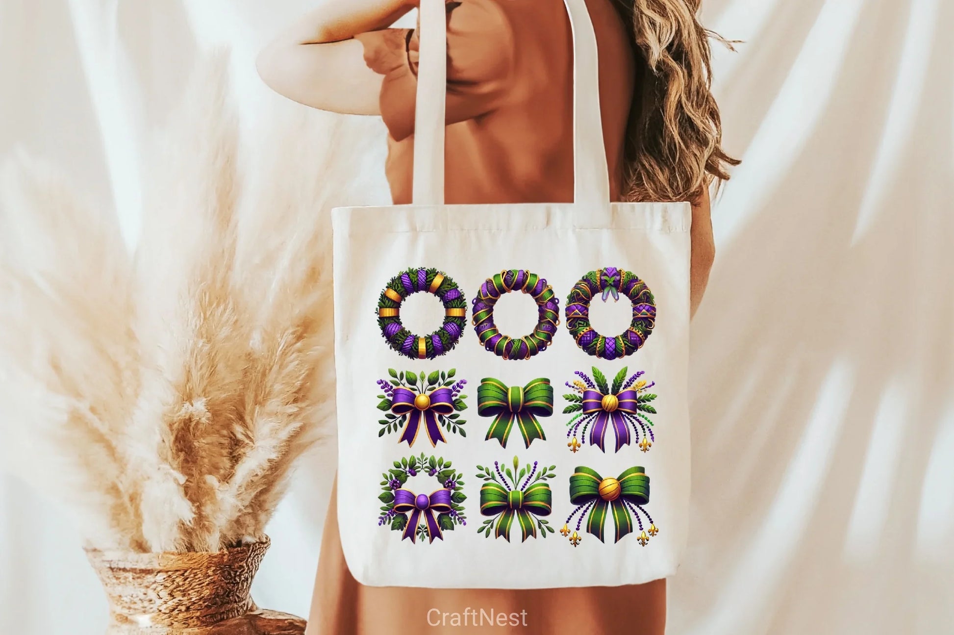 Wreath Bow Mardi Gras Clipart Bundle 2 - CraftNest - Digital Crafting and Art