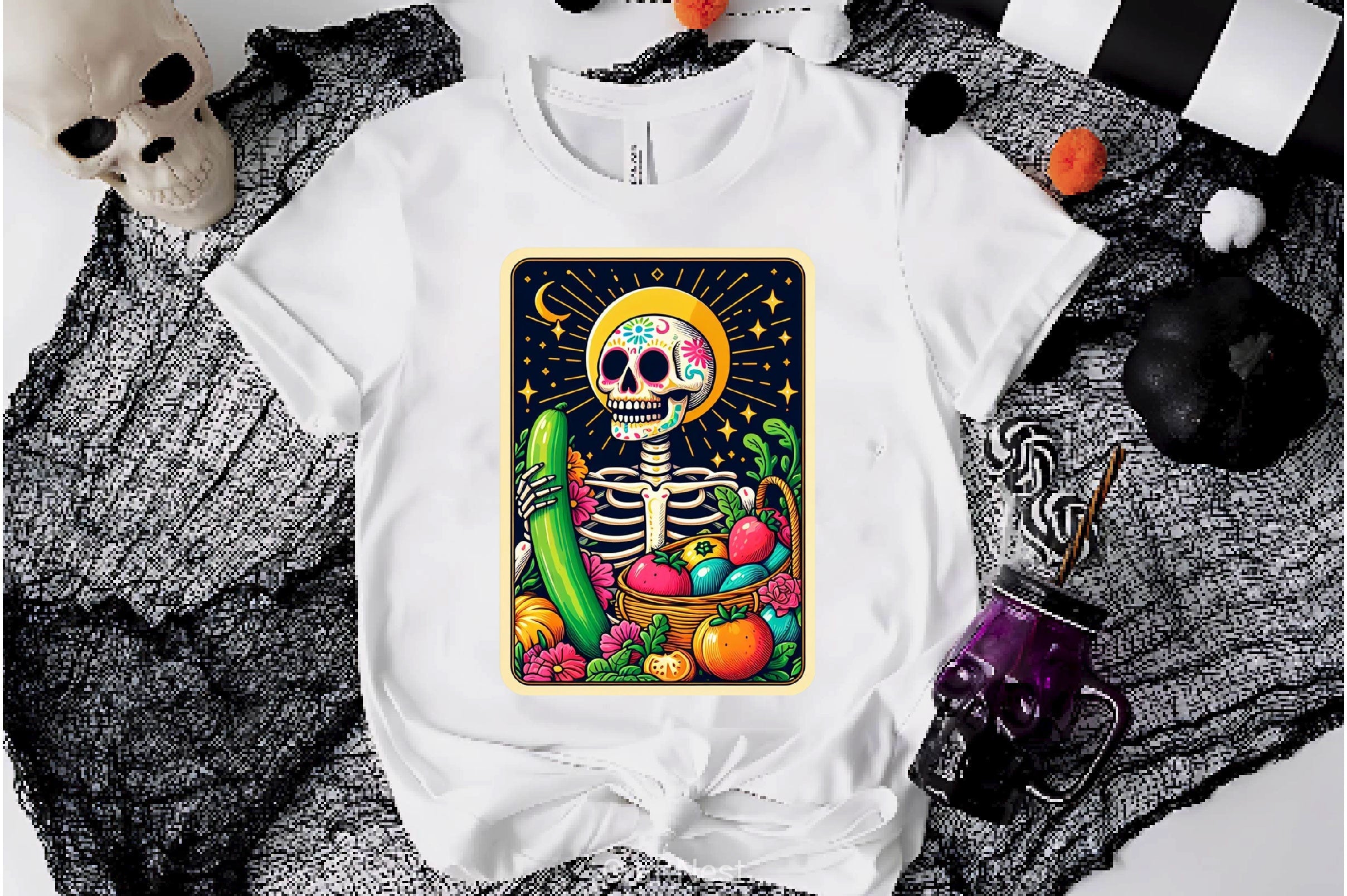 Funny Gardening Skeleton Tarot Card Clipart Bundle 1 - CraftNest - Digital Crafting and Art