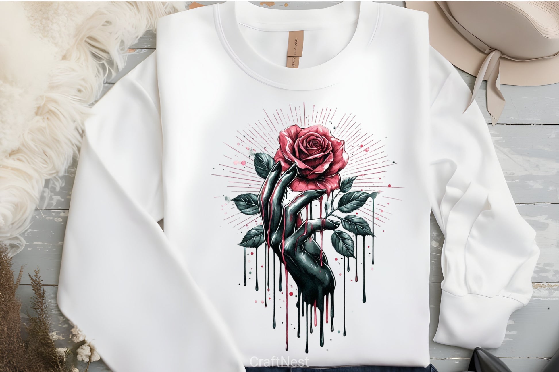 Dripping Rose Clipart Bundle - CraftNest - Digital Crafting and Art