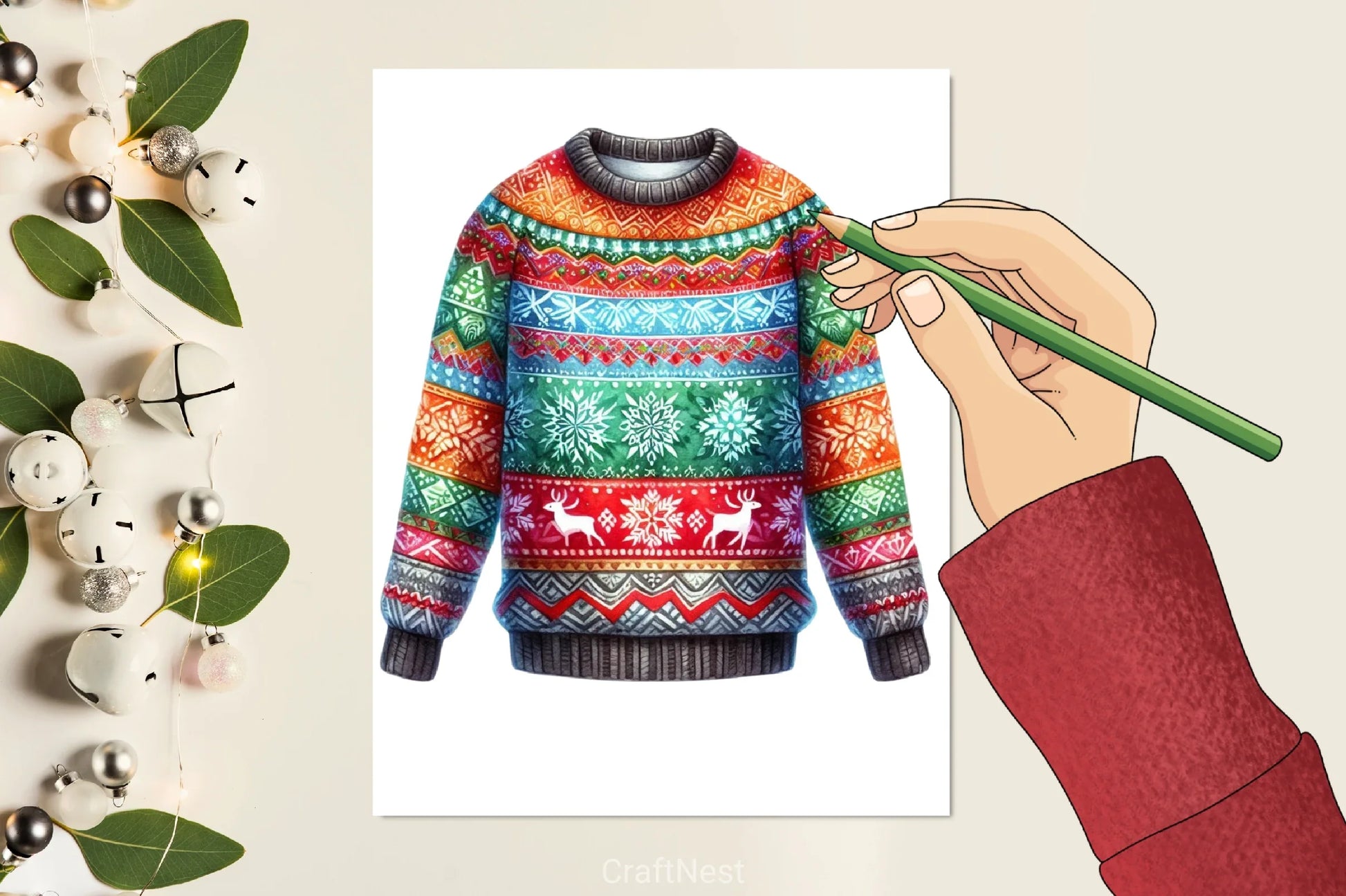 Christmas Sweaters Clipart Bundle - CraftNest - Digital Crafting and Art