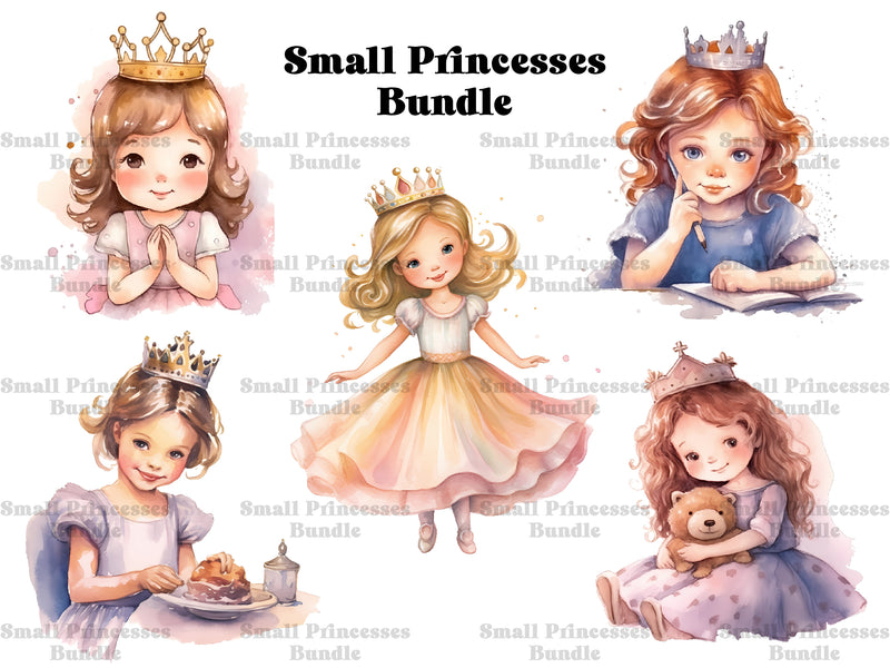 Small Princesses Clipart - CraftNest