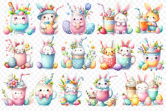Cute Easter Drinks Clipart Bundle 2 - CraftNest - Digital Crafting and Art