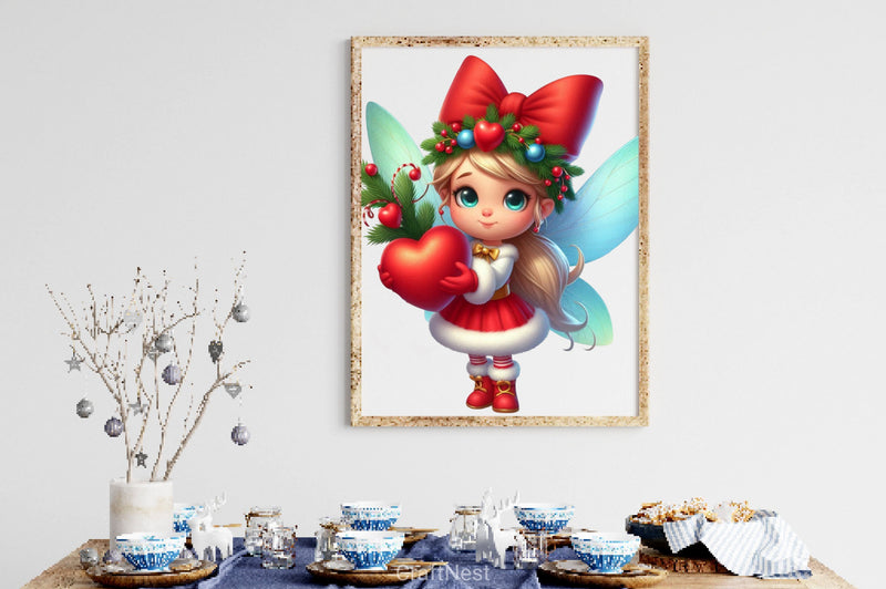 Christmas Cute Fairy Clipart Bundle - CraftNest - Digital Crafting and Art