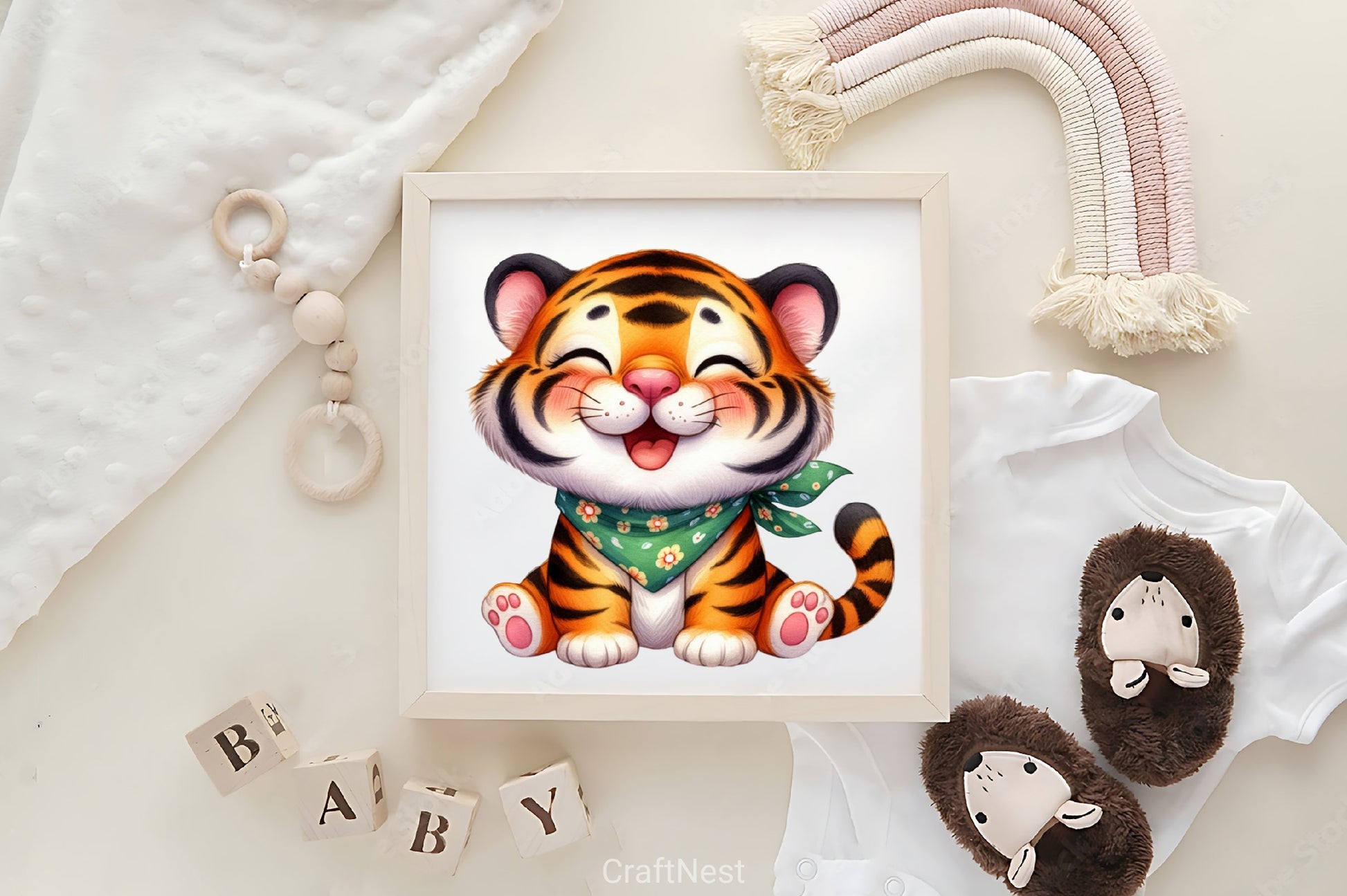 Happy Tiger Clipart Bundle - CraftNest - Digital Crafting and Art