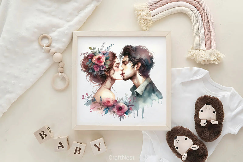 Kissing Couple Clipart Bundle - CraftNest - Digital Crafting and Art