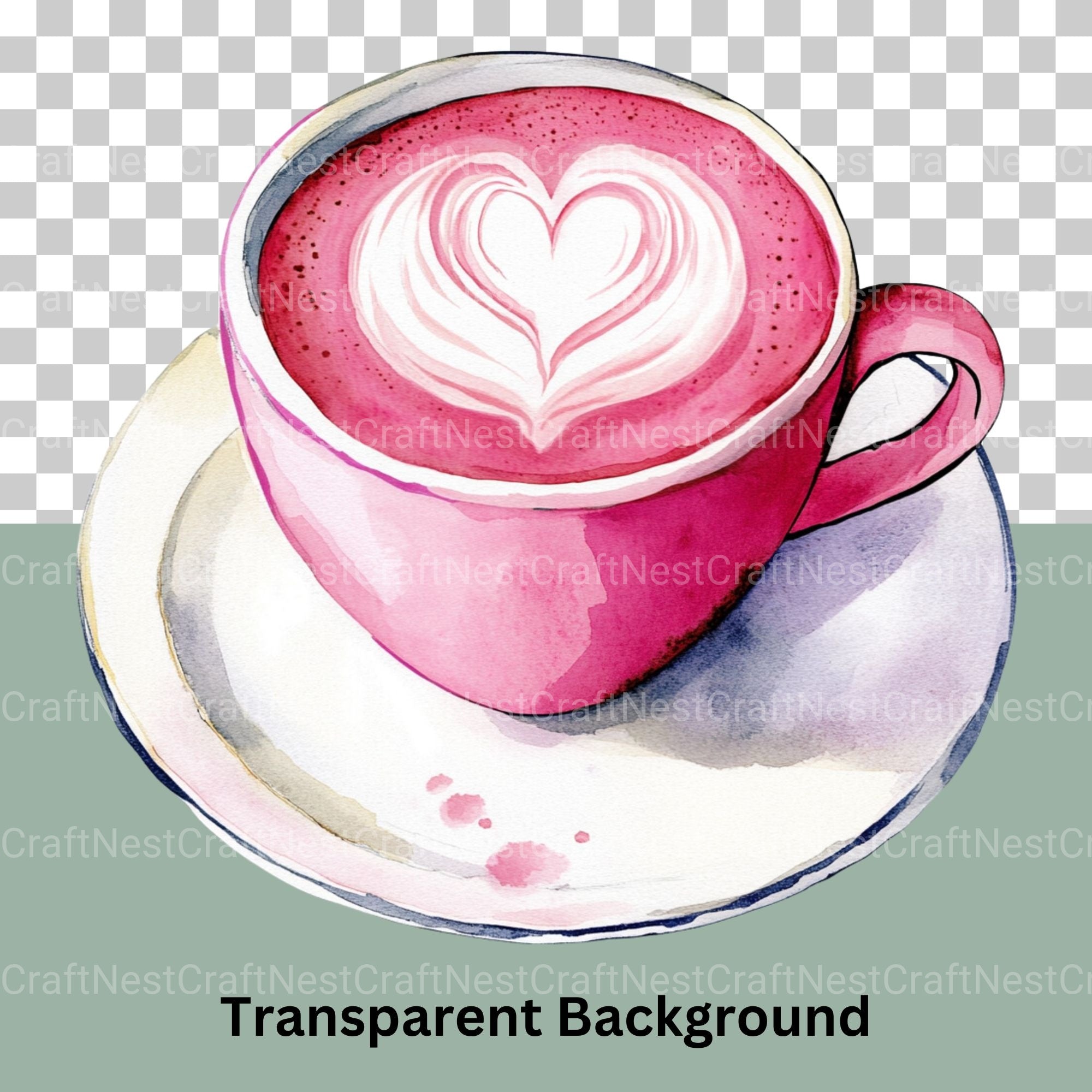 Coffee Pink 2 Clipart Bundle - CraftNest - Digital Crafting and Art