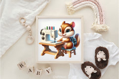 Cute Tailor Animals Clipart Bundle 2 - CraftNest - Digital Crafting and Art