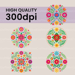 Mexican Embroidery Clipart Bundle - CraftNest - Digital Crafting and Art