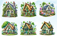 St. Patrick's Day House Clipart Bundle - CraftNest - Digital Crafting and Art